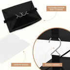 STORAGE MANIAC 2-Shelf Hanging Closet Organizer, Cloth Hanging Closet Shelf, Hanging Closets Baskets with Hooks for Dorm, Apt