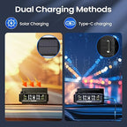 Tymate TM8 Tire Pressure Monitoring System, Wireless Solar TPMS with 4 External Sensors & 6 Alarm Modes, Colorful Display, Easy to Intall on Windshield, Ideal for RV Sedan SUV MPV Truck (0-87 PSI)