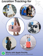 Luggage Tags Built-in Anti-Loss Tracker, Luxury Leather Luggage Tags for Suitcase, Travel Bags, Backpacks, Travel Organizer f