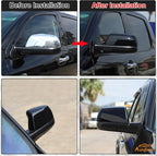 Car Door Rear View Mirror Cover Trim Compatible with Toyota Tundra 2007-2021 Sequoia 2008-2020 Exterior Rearview Mirror Housing Cap Protector Accessories, Only Fit Without Turn Signal Lights Version