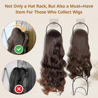 LINFIDITE 15 Pack Hat Rack Hanger Holder Organizer Closet Hanging Baseball Cap Display Storage Rack for Scarves Handbags Towe