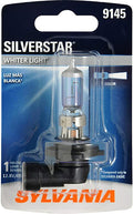 SYLVANIA - 9145 SilverStar Fog Light Bulb - High Performance Halogen Headlight Bulb, Brighter Downroad with Whiter Light (Con