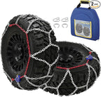 SCITOO Snow Chains for Car Pickup Trucks SUV,Universal Emergency Tire Traction Chain,Anti-Skid Thickening Tire Chains Width 2