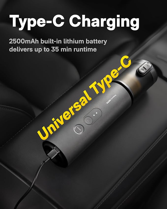 HOTO Handheld Car Vacuum Cleaner Cordless, 4-in-1 Portable Mini Vacuum with 20000Pa Strong Suction, Electric Compressed Air D