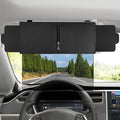 Veharvim Sun Visor Extender for Car with 2 Side Sunshade, Polarized UV400 Visor Extender Attachment for Car Visor with PC Lens,Anti-Glare for Safe Driving (2 Side Panel) (Red Zipper, Universal(2Pack))