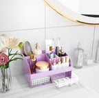 Makeup Organizer with Drawers, Cosmetic Storage for Dresser Vanity and Bathroom Countertop, Beauty Holder for Lipstick Brush,