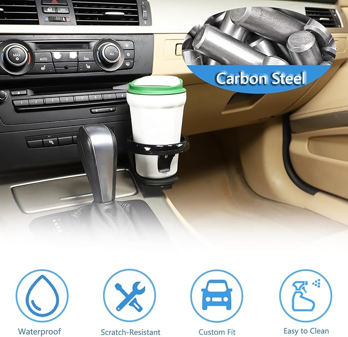 Center Console Water Cup Holder Compatible with BMW 3 Series 2005-2012 E90 E91 E92 E93 325i 320i 318i,Passenger Front Seat Ce