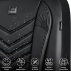 CAR PASS 3D Foam Faux Leather Car Seat Covers Full Set,Waterproof Leather Seat Cover for Cars,Luxury Universal Fit for SUV Tr