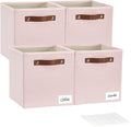 Bagnizer Collapsible Fabric Storage Cube Bins with 2 Reinforced PU Handles, Foldable Storage Organizer Baskets for Closet, Sh