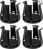 4PCS Car Cup Holder Insert, Self-Adhesive Expanding Cup Holder Inserts for Car, Automotive Black Cup Holder Adapter with Clam