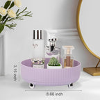 Anyoifax Makeup Perfume Organizer Tray 360 Degree Rotating Lazy Susan Skincare Lotion Organizer Spinning Cosmetics Storage fo