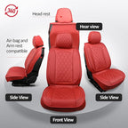 MIROZO Seat Covers Full Set,Waterproof Faux Leather Car Seat Covers Breathable Car Seat Protector Universal Automotive Vehicl