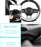 Custom fit for Land Rover Car Steering Wheel Cover, Nappa Leather Car Steering Wheel Cover Non-Slip, Designed for Land Rover Interior Accessories (Beige)