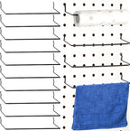 10 Pack Paper Towel Holder for Pegboard, Fits Any Standard Pegboard Extendable Heavy Duty Pegboards Hooks for Workshop, Garag