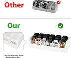 Belt Organizer for Drawer - Bamboo Belt Storage Organizer | Belt Rack for Closet Wall Mount Men Women Tie Sock Bra Scarf Ribb