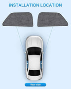 Car Window Shades for Ford Explorer(2020-2026), 2-Pack Rear Window Sun Shades for Baby – Breathable Mesh, UV & Heat Blocker, Privacy Protection for Camping, Travel, Sleep & Nursing