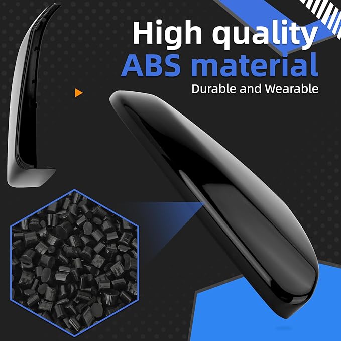 Passenger Side Mirror Cover Replacement for Honda Civic 2016-2021, Insight 2019-2021 - Right Side Mirror Covers, Rear View Mirrors Cap Black