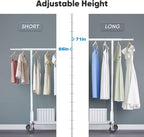 HOKEEPER Clothes Rack Collapsible Clothing Garment Rack Capacity 525LBS Clothing Racks on Wheels Heavy Duty Rolling Clothes R