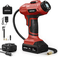 AstroAI C2 Cordless Tire Inflator Air Compressor 20V Rechargeable Battery Powered 160PSI Portable Air Pump with 12V Car Power Adapter Digital Pressure Gauge for Cars Motorcycles JY16P160-18 Red