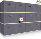 Lifewit Storage Cubes, Foldable Decorative Fabric Storage Baskets for Organizing Home Organizers with Handles for Shelves, Cl