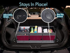 Trunk Organizer with Cooler, Collapsible Trunk Storage Container with Non Slip Bottom Strips, Large Multi-Compartment Waterproo