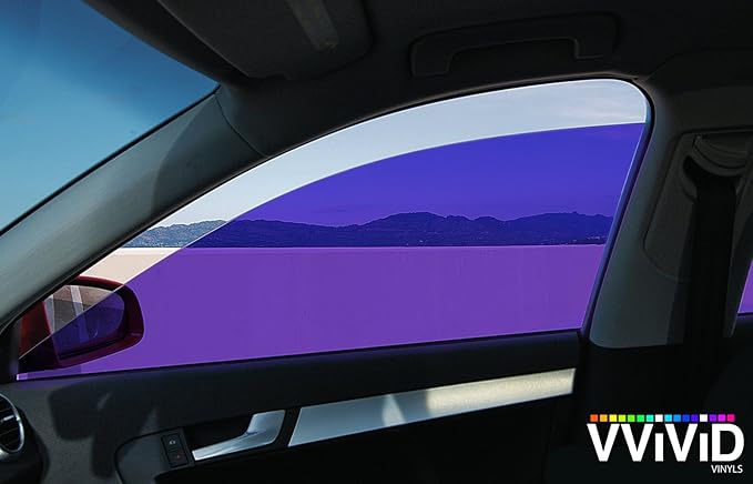 VViViD Colorful Transparent Vinyl Car Window Tinting 30 Inch x 60 Inch 2 Roll Pack (Purple)