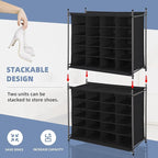 STORAGE MANIAC Stackable Shoe Cubby Organizer, Free Standing Shoe Cube Rack for Entryway, Bedroom, Apartment, Closet, 20-Cube