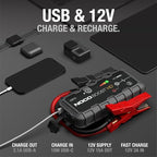 NOCO Boost GB70: 2000A UltraSafe Jump Starter - 12V Lithium Battery Booster Pack, Portable Jump Box, Power Bank & Jumper