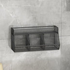 Multifunctional Metal Wire Hanging Basket Wall Organizers Accessory For Kitchen And Living Room With 3 Storage Grids