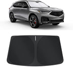 TINGLU Sun Shade for Acura MDX 2021-2024 2025 2026 Accessories Windshield Sun Shade Window Shade UV Rays Protection Sun Visor Cover with Steering Wheel Sunshade Storage Bag