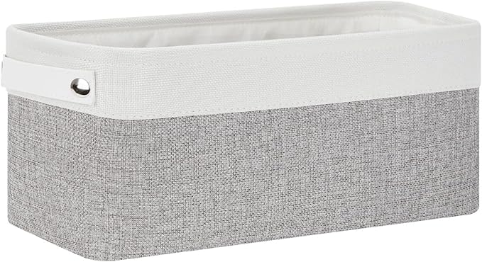 Bidtakay Small Bins for Organization Fabric Baskets for Toilet Paper Storage [4-Pack] Collapsible Narrow Baskets for Towels S