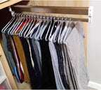 Pull Out Clothes Rail Extendable Pull Out Closet Rod - Wardrobe Pull-Out Trousers Rack, Extendable Clothes Rail for Closet, P