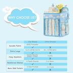 Maliton Hanging Diaper Organizer - Diaper Stacker for Changing Table, Crib, Playard or Wall & Nursery Organization Baby Showe