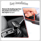 Gear Shift Cover,for 2024-2026 Kia K4/Kia Carnival 2025/k5 2025 /Kia Sorento 2024-2026,Car Center Console Gear Shift Knob Cover Trim Cap - Carbon Fiber