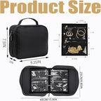 GSXRB Waterproof Anti-Tarnish Jewelry Organizer for Travel - Large Capacity Foldable Jewelry Box with 36 Compartments, Portab
