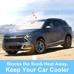 Front Windshield Sun Shade Foldable Car Front Window Sun Shade Windshield Shade Custom Fit for 2023-2026 Kia Sportage Block UV Rays Heat Keep Car Cooler