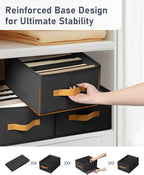 DIMJ Large Wardrobe Clothes Organizers - Foldable Closet Clothing Organizer for Jean Sweater Shirt Pants Underwear Bra, Divid