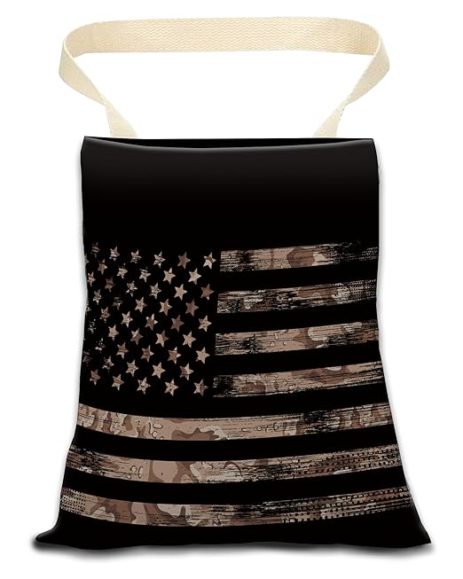 Car Trash Can, Durable Hanging Car Trash Garbage Bag, Cute Automotive Garbage Cans Organizer, Cool American Flag