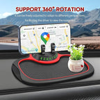 Wuyaoyao Multifunction Car Anti-Slip Mat Auto Phone Holder, PVC Car Dashboard Non-Slip Pad Phone Mount with Temporary Parking