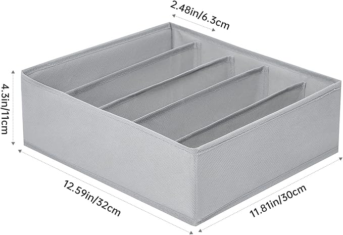 4 Packs Wardrobe Clothes Organizer,5 Grids Washable Portable Closet Organizer Storage Box Foldable Closet Drawer Organizer fo