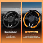 SuperKaKa Car Steering Wheel Cover 2025, Universal Auto PU Cute Breathable Slip-Proof Comfort Imitation Leather Protector Car