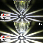 BJZ 2Pcs White Watermelon LED Strobe+Constant Marker Lights Dual Function Watermelon-shaped Side Marker Clearance Tail Top Cap Roof Lights for Trailer Truck Semi-trailer Heavy-duty Truck Bus Van
