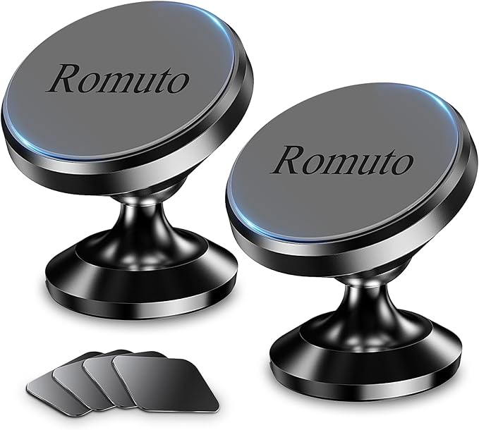 【 2-Pack 】 Magnetic Phone Holder for Car Dashboard【Strong Magnet】iPhone Magnetic Phone Mount for Car Phone Holder 【4 Metal Plate】Cell Phone Holders for Your Car Mount for iPhone 17 Pro Max Air 16 15