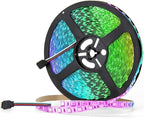 SUPERNIGHT 32.8 FT RGB LED Light Strip, 10M 600leds Multi-Color DC 24V Rope Lighting Non-Waterproof Decorate Bedroom TV Backlighting Car Party (Only Light Strip)