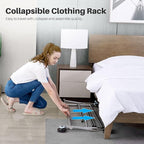 HOKEEPER Clothes Rack, Rolling Clothing Racks for Hanging Clothes, Portable Clothes Rack with Lockable Wheels, Commercial Hea
