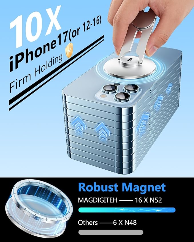 Magnetic Tesla Phone Holder, Laptop Phone Holder for iPhone 17/16/15/14/13/12 Pro Max, Car Magnetic Phone Holder for Tesla Model 3/ ModelY/X/S (Silver)