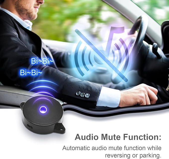Promata PS01 Car Front Parking Sensor Kit with Display,4 58KHz OE Standard Sensors,Radio Mute & Bull-bar Recognition Function