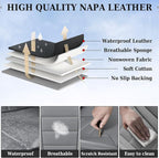 Coverado Seat Covers Full Set, Seat Covers for Cars, Gray Car Seat Cover, Waterproof Car Seat Protector, Nappa Car Seat Cushi
