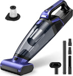 Pet Hair Handheld Vacuum Cordless: 20000PA High Power Car Vacuum with Motorized Brush and LED Light, Rechargeable Hand Held V