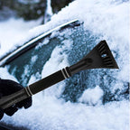 Baderke Snow Brush and Ice Scrapers for Car Windshield Detachable Window Snow Scrapers and Brush with Ergonomic Foam Grip Ice Removal Tool for Cars, Trucks, Suvs(Black)